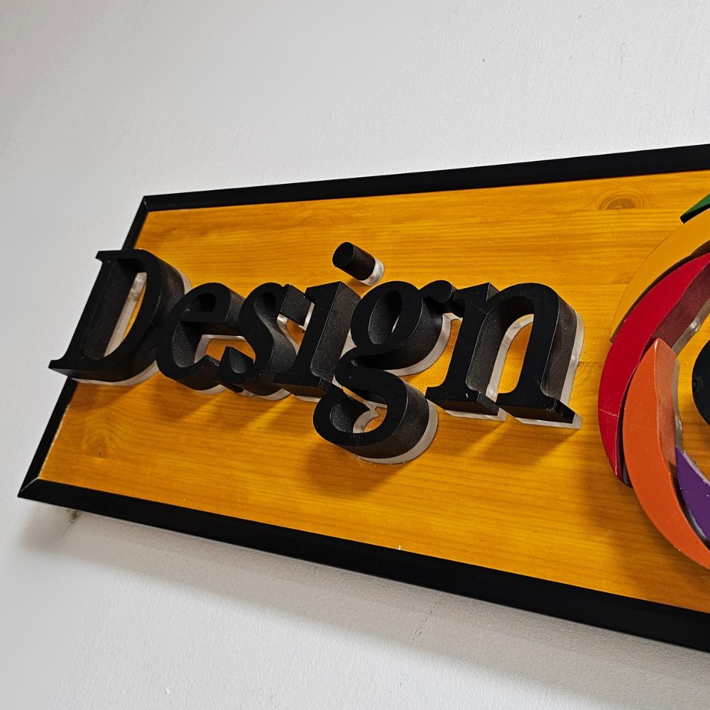 שלט לד בסיס עץ - שלט פנימי – תמונה 17