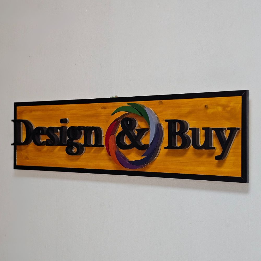 שלט לד בסיס עץ - שלט פנימי – תמונה 8