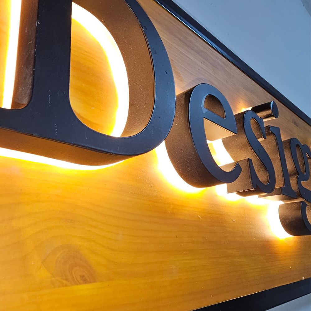 שלט לד בסיס עץ - שלט פנימי – תמונה 13